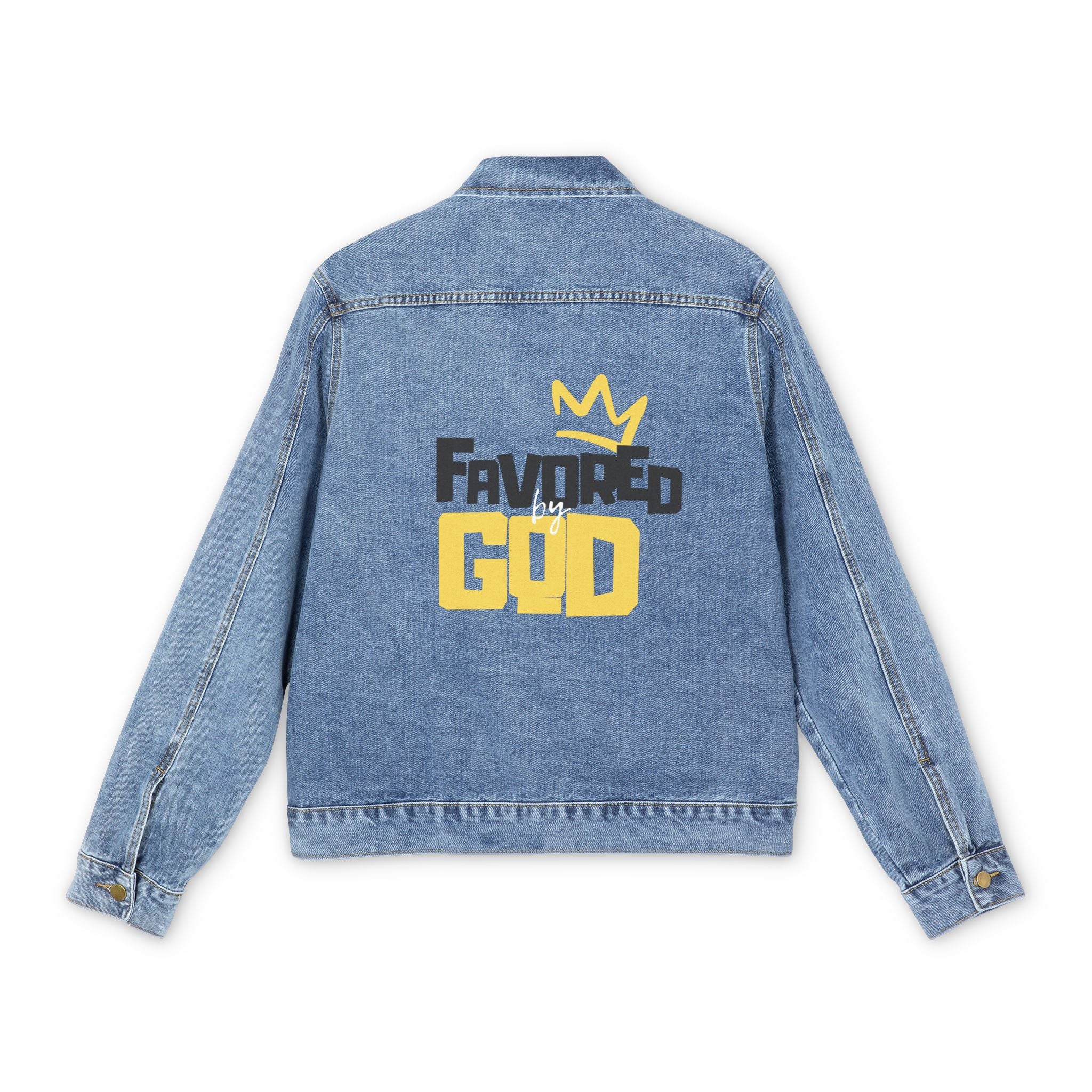 "Favored by God" Back Graphic Men’s Jean Jacket